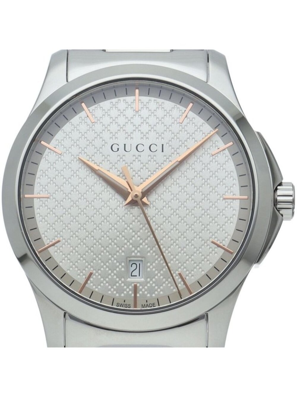 Gucci G-Timeless Watch 126.4 SS Silver Medium